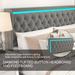 Elegant Design King Size Platform Bed with LED Lights