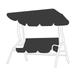 Garden Outdoor 3-Person Metal Porch Swing Chair Bench w/ Canopy