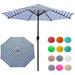 Outdoor Sun Umbrellas 9Ft Market Patio Table Umbrella Waterproof Folding 8 Ribs Adjustable Deck For Backyard Garden