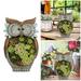 Hxoliqit Polyresin Animals Garden Ornament Statue Owl Figurine Resin Outdoor Statue With Solar Powered LED Lights Desk Decorations Mini Ornaments Animal Ornaments Desktop Ornament