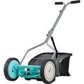 14-Inch 5-Blade Push Reel Lawn Mower with Grass Catcher Mint