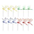 AZZAKVG Decoration Artificial Plant Flower For Outdoor & Indoor 12Pcs Dragon-Fly Stakes Outdoor Planter Flower Pot Bed Garden Decor Yard Art