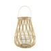 CC Home Furnishings Bamboo Candle Lantern with Handle - 13.5 - Brown