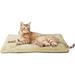 Furhaven ThermaNAP Self-Warming Cat Bed for Indoor Cats & Small Dogs Washable & Reflects Body Heat - Quilted Faux Fur Reflective Bed Mat - Cream Small