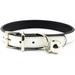 JIngwy Metal Buckle Pet Collar with Bell Suit for Cats or Puppy Dogs White/Black/Red/Pink/Blue/Brown (S (Collar) White)