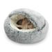 KIHOUT Dog Cave Bed for Small Dogs Cats Pets Anti Anxiety Calming Plush Lining Dog Beds Fluffy Covered Hooded Cozy Burrow Puppy Beds Anti-Slip Bottom Washable Pet Sleep Bag 40CM