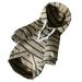 YUEHAO Dog Clothes for Small Dogs Pet Autumn and Winter Hoodies Fleece Stripe Sweatshirt Pet Cats and Dogs Warm Clothe Pet Supplies Pet Dog Clothes (Khaki XL)