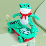 Oggfader Baby Alive Doll Electric Colorful Stunt Scooter Luminous Vehicle For Kid Boys Girls Tumbler Skateboard Universal Induction 360Â° Rotation Light Music Fall To Flip UP