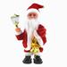 Battery Operated Swing Santa Claus Holding Light and Bell Musical Toy Sound Electric Music Doll Animated Kids Gift Christmas Hom