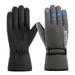 Waroomhouse Windproof Gloves Men Women Skiing Gloves 1 Pair Winter Waterproof Cycling Gloves Touch Screen Fleece Lining Non-slip Warm Full Finger Gloves for Men