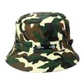 Fashion Camouflage Cotton + Polyester Sun Block UV Protect Bucket Hat Outdoor Breathable Hiking Fishing Cap Lightweight Unisex for Adults Kids Youths - 1Pc