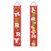 Merry Christmas Front Porch Door Decorations Outdoor Xmas Decor Red Merry Christmas Sign For City Country Wall Hanging Outside Yard Garage Red Black Buffalo Plaid Door Banner