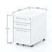 Fully Assembled Except Wheels Anti-Tilting Waterproof Moisture-Proof 3 Drawer Metal Mobile Vertical Locking File Cabinet with Lock Under Desk Rolling Filing Cabinets for for Home Office