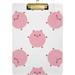 Hyjoy 12x9in Cute Pigs Clipboard Acrylic Standard A4 Letter Size Clip Board with Low Profile Clip for Office Classroom Doctor Nurse and Teacher