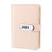 A6 Diary with Lock Journal with Lock Cute Journaling Leather Notebook Journal Diary Binder Refillable Paper Beige