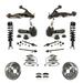 Transit Auto - Front Disc Rotors Brake Pads Bearings Arms Shock Assembly Suspension Kit (15Pc) For Ram 1500 Dodge Excludes Rear Wheel Drive TRX Models With Air Ride/Lift 4WD KM-100199