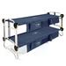 Disc-O-Bed Large Cam-O-Bunk Bunked Double Camping Cot w/ Organizers Navy Blue