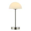 Xavier 12.5 Modern Minimalist Iron Rechargeable Integrated LED Table Lamp Nickel/White