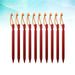 10pcs Reflective Rope Tent Stake Pegs Garden Stakes Safe Tent Nails Useful Tents Nail Accessories for Outdoor Camping with Cloth Bag (Red)