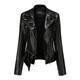 Tejiojio Clearance Jackets Women s Slim Leather Stand Collar Zip Motorcycle Suit Belt Coat Jacket Tops