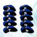 head covers 10 PCS Iron Head Covers Club Covers Neoprene Club Headcovers Iron Putter Headcover Putter Head Protector Set (Black and Blue)