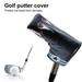 Xinhuadsh Golf Putter Cover Dustproof Velvet Lining Wear Resistant Exquisite Pattern Waterproof Faux Leather Golf Club Head Cover Golf Putter Protector Golf Supplies