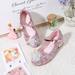 NIUREDLTD Toddler Kids Grils Dress Shoes Toddler Little Kid Girls Dress Pumps Glitter Sequins Princess Flower Low Heels Party Show Dance Shoes Rhinestone Sandals Princess Shoes Pink 30