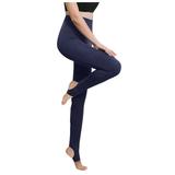 RPVATI Compression Leggings for Women Plus Winter Warm High Waisted Thermal Pants Tummy Control Slim Fit Women Fleece Lined Leggings and Pants Elastic Solid Color Thick Tights Blue XXL