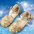 NIUREDLTD Toddler Kids Grils Dress Shoes Children s Girls Crystal Dress Shoes Glitter Princess Sandals Sequin Flat Leather Shoes Children s Princess Shoes Dance Shoes Princess Shoes Gold 25