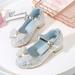 NIUREDLTD Toddler Kids Grils Dress Shoes Toddler Little Kid Girls Dress Pumps Glitter Sequins Princess Bowknot Low Heels Party Dance Shoes Rhinestone Sandals Princess Shoes Grey 26