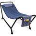 Outdoor Hammock Bed with Stand for Patio Backyard Garden Poolside w/Weather-Resistant Polyester 500LB Weight Capacity Pillow Storage Pockets - Blue