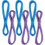 6 Pieces Chinese Jump Rope 157 Inches Stretch Skip Rope Adjustable Chinese Elastic Rope Fitness Jump Game for Outdoor Exercise (Purple Blue)
