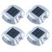 Cheefull Solar LED Pathway Marker LED Dock Light Waterproof Security Warning Lights White LED Light Road Stud Light for Patio Yard Home Pathway Stairs Garden solar road stud