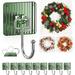 FERSWE 10 Pack Wreath Hanger Adhesive Wall Hooks Acrylic Adhesive Hooks for Hanging for Hanging Heavy Duty Halloween Christmas Decorations Kitchen Bathroom Home Decor