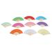 10 Pcs 10 Colors Simple Folding Fan Chinese Style Fan Party Gift DIY Painting Material Wedding Decoration