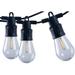 Weatherproof 30ft Edison Bulb Outdoor Patio Lights - Commercial Grade Warm White 10 Hanging Sockets ETL Listed Transformer Multifunction Remote Control