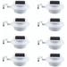 8 Pack Solar Gutter LED Lights White Sun Power Smart Lights for Night Utility and Security Perfect Outdoor Lighting Solution.