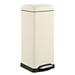 Betty Retro 8-Gallon Step-Open Trash Can (20 liners Included) Almond