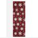 Kitchen Rug Non-Slip Kitchen Mats and Rug Red Merry Christmas Tree Bright Country Winter Farmhouse Decorative For Living Room Bedroom 23.6 * 70.8 inch