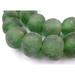Jumbo Recycled Glass Beads - Beaded Wall Hangings - Extra Large African Sea Glass Beads 21-25mm - The Bead Chest (Light Green)