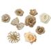 1 Set/9 Pcs Artificial Flower Decoration Wedding Linen Ornament Fake Flower Adornment for Wedding Party Costume Supplies