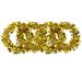 5pcs Christmas Star Wreath Creative Shiny Attractive Tinsel Christmas Star Garlands Wreaths for Decoration (Rose Gold)