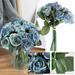 Fake Faux blue flowers Blue faux flowers Blue and white faux flowers Valentine S Day Decoration Artificial Plant Flower Fake For Outdoor Blue Faux Flowers Wedding Home Office Party Hotel Yard