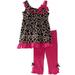 Kids Headquarters Toddler Girls Giraffe Print Top and Pink Capri Pants (2T)