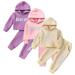 Esaierr 3-24M Newborn Baby Boy Girls Clothes Sweatshirts Outfits Lettering Prints Tracksuit Set Pullover Sweatshirt Sweatsuit Pants Set Fall Winter Set 2PCS