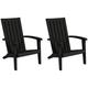 Berkfield Home - Mayfair Garden Adirondack Chairs 2 pcs Black Polypropylene