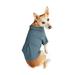 Crinkle Woven Dog Shirt, Blue, Medium