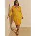 Plus Size Braided Sweater Bodycon Dress