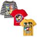 Infant Mickey Mouse Gray/Red/Yellow Graphic 3-Pack T-Shirt Combo Set