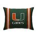 Miami Hurricanes 20" x 26" Standard Stripe Logo Micro Plush Bed Pillow Cover